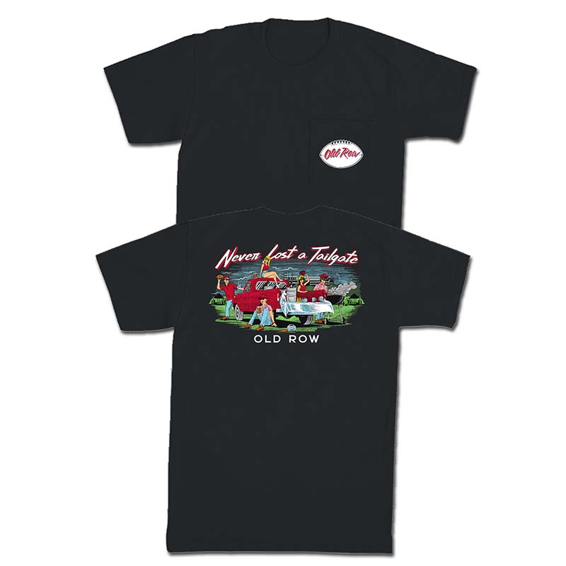 Tailgate Season Short Sleeve T-Shirt in Black and Red