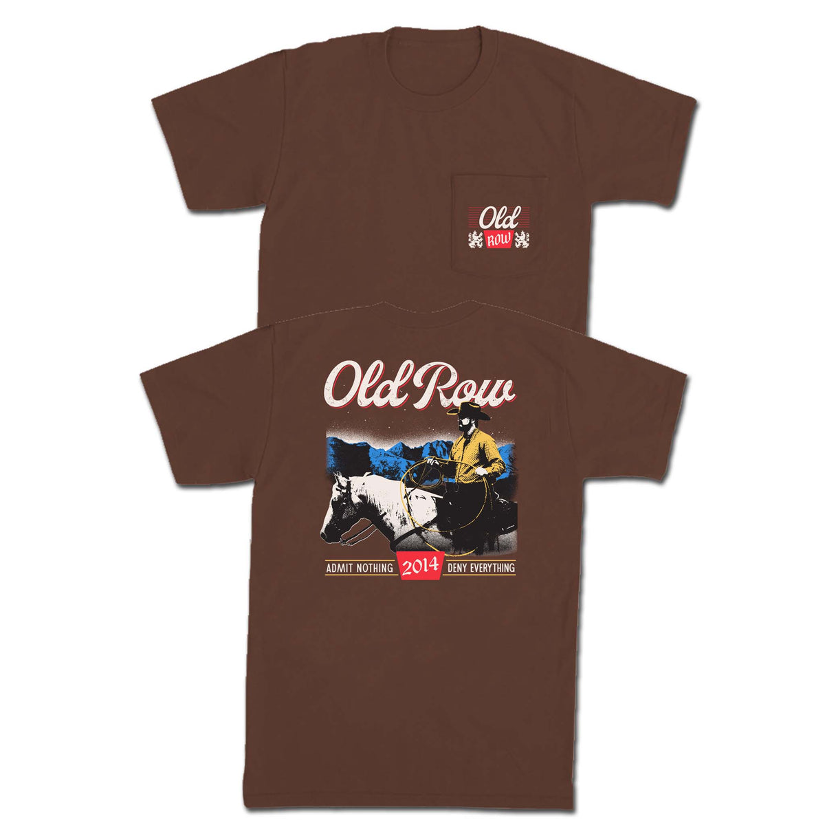 Old Row Banquet Cowboy Short Sleeve T-Shirt in espresso brown