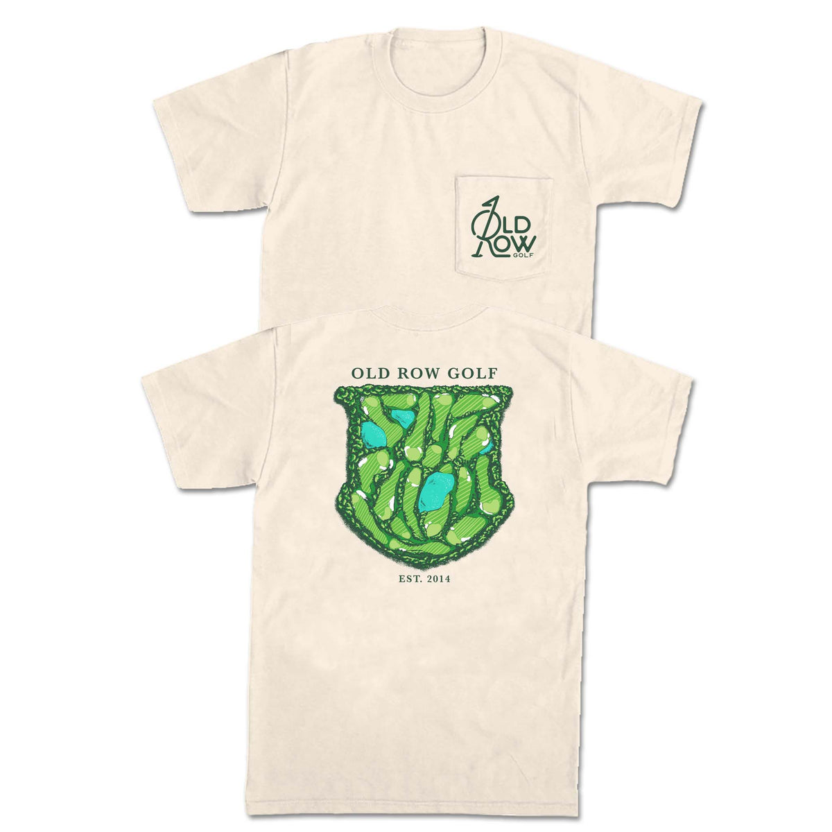 Old Row OR Golf Course Short Sleeve T-Shirt in ivory