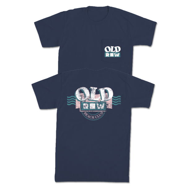 90s Beach Club Short Sleeve T-Shirt in Navy