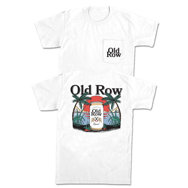 The Beach Cerveza Short Sleeve T-Shirt in White