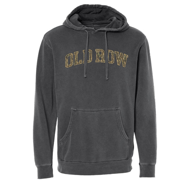 Camo Fill Pigment Dyed Hoodie in Charcoal