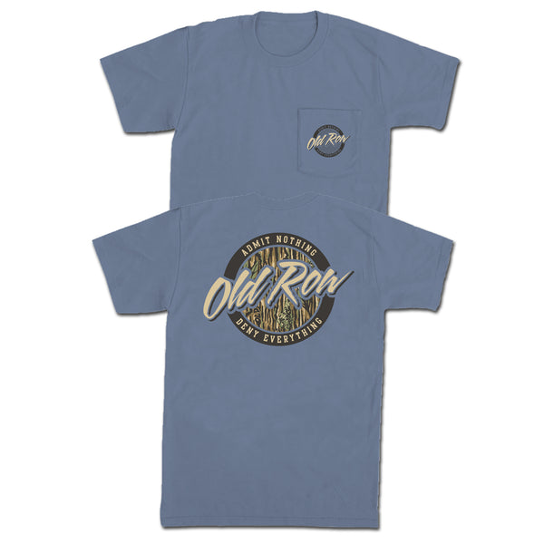 Circle Logo Short Sleeve Pocket T-Shirt in Blue Jean