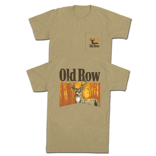 Whitetail Sunset Pocket Short Sleeve T-Shirt