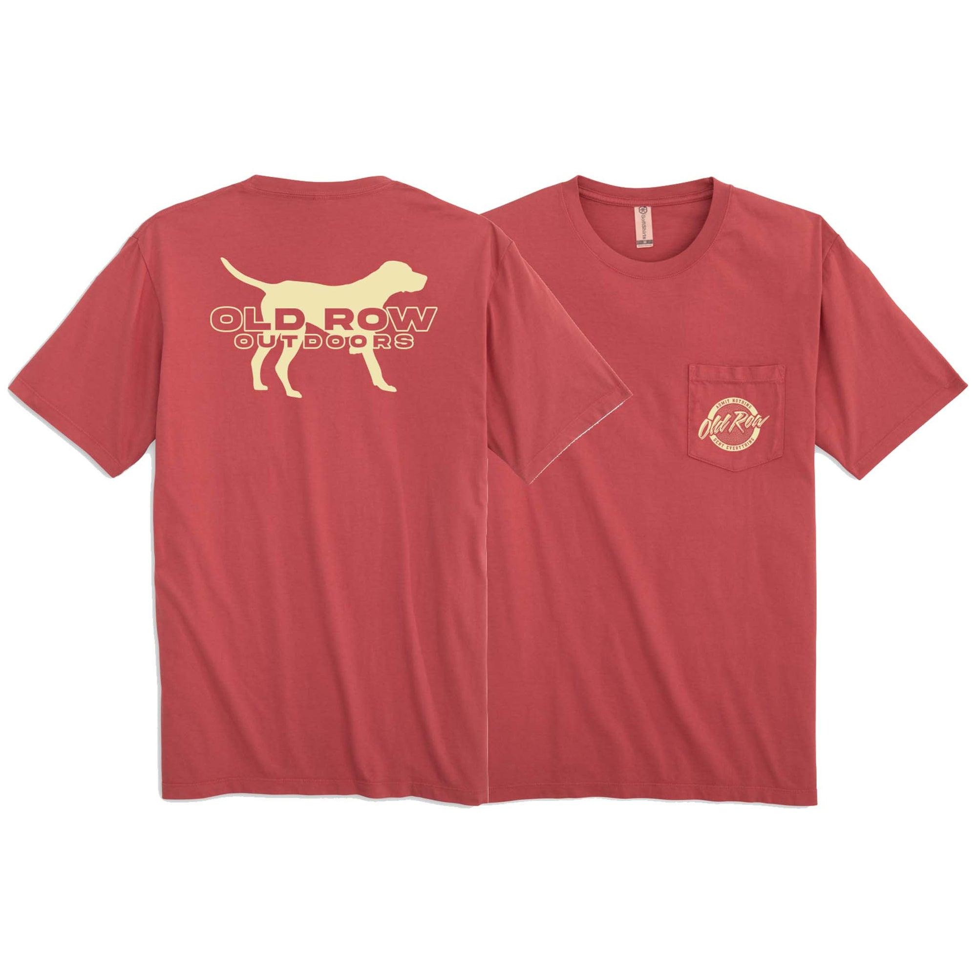 Old Row Outdoors Dog Short Sleeve T-Shirt in Brick