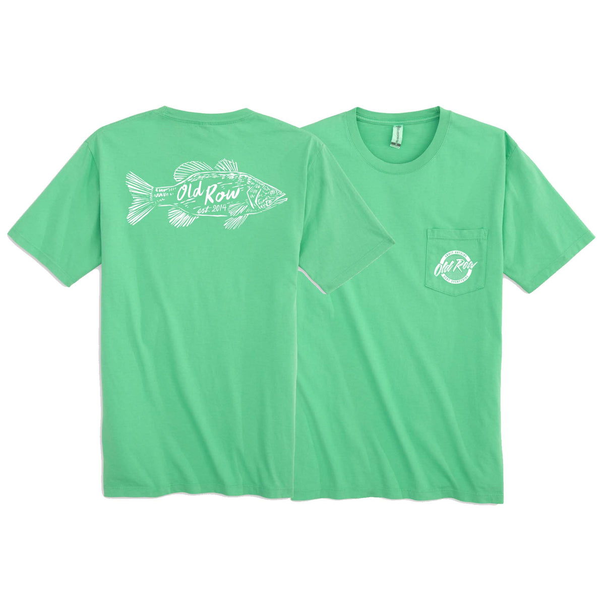 Old Row Fish Short Sleeve T-Shirt in clover green