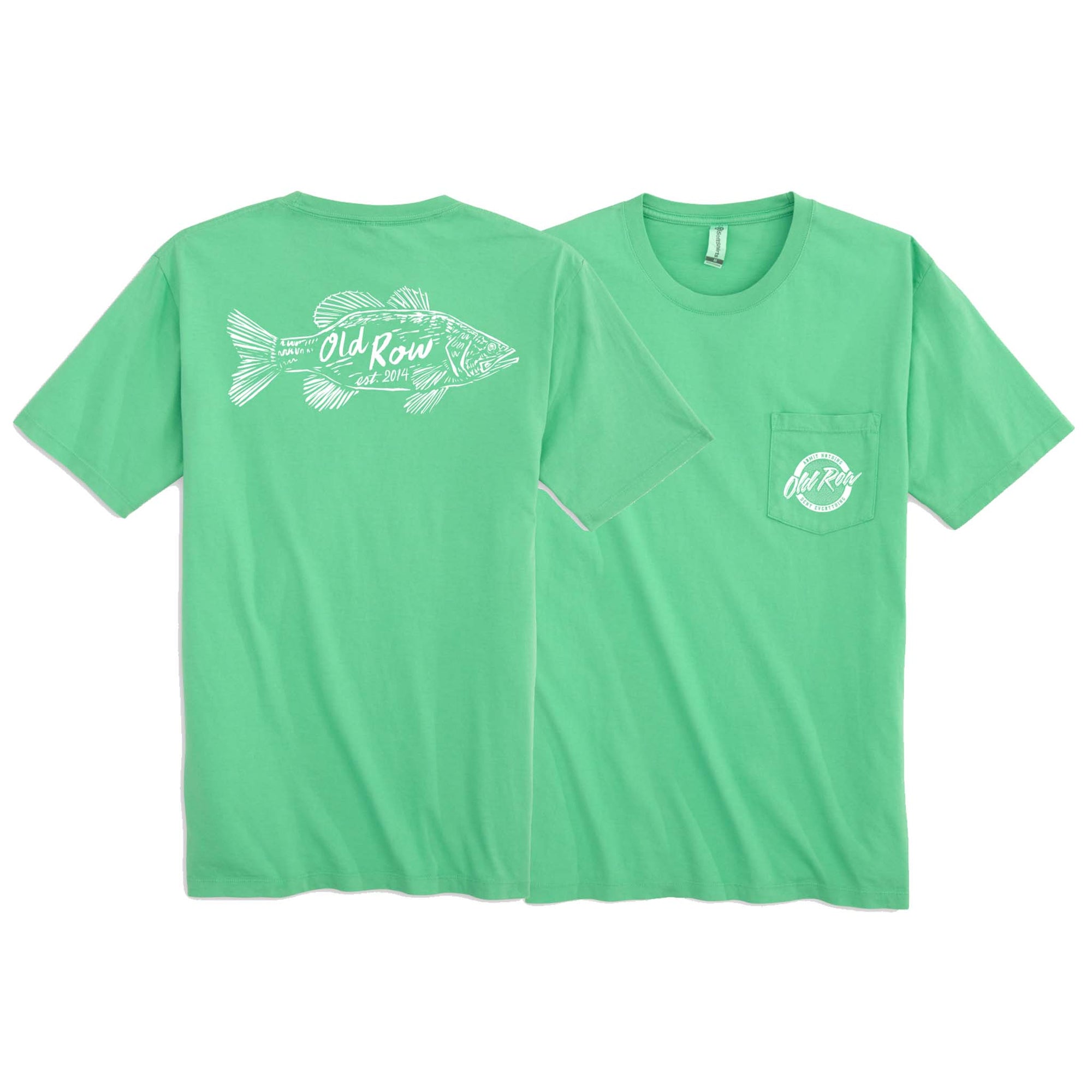 Old Row Fish Short Sleeve T-Shirt in clover green