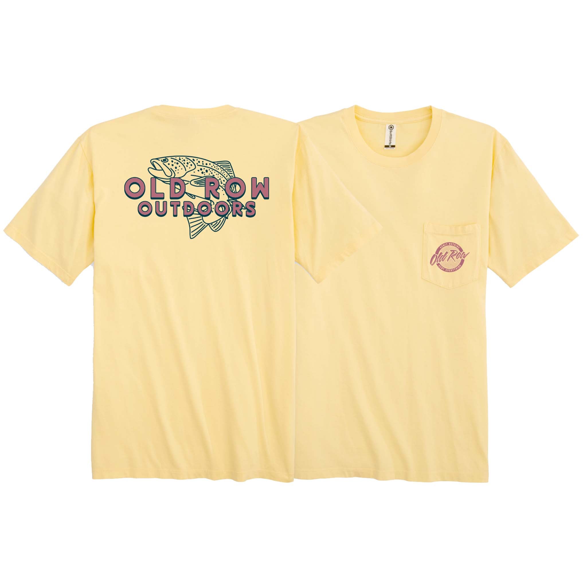 Outdoors Trout Short Sleeve T-Shirt Yellow
