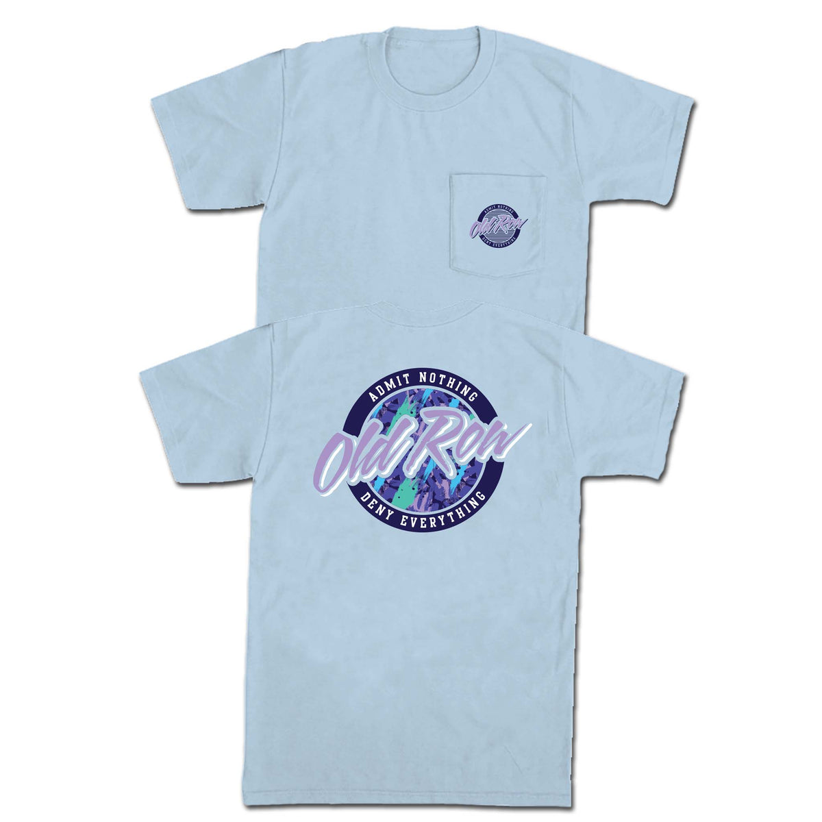 Old Row 90s Circle Logo Short Sleeve T-Shirt in Chambray