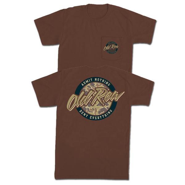 Camo Circle Logo Short Sleeve Pocket T-Shirt in Espresso