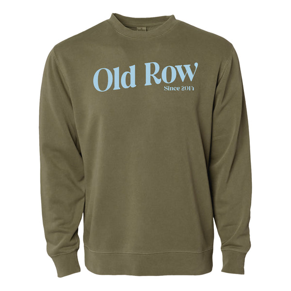 Old Row Puff Arch Crewneck Sweatshirt in Moss
