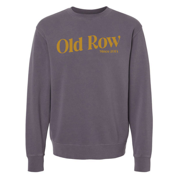 Old Row Puff Arch Crewneck Sweatshirt in Wine