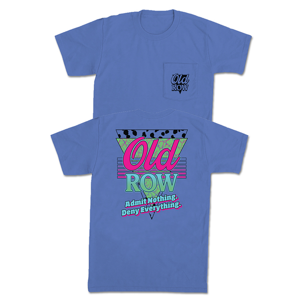 Retro Triangle Short Sleeve T-Shirt in Flo Blue