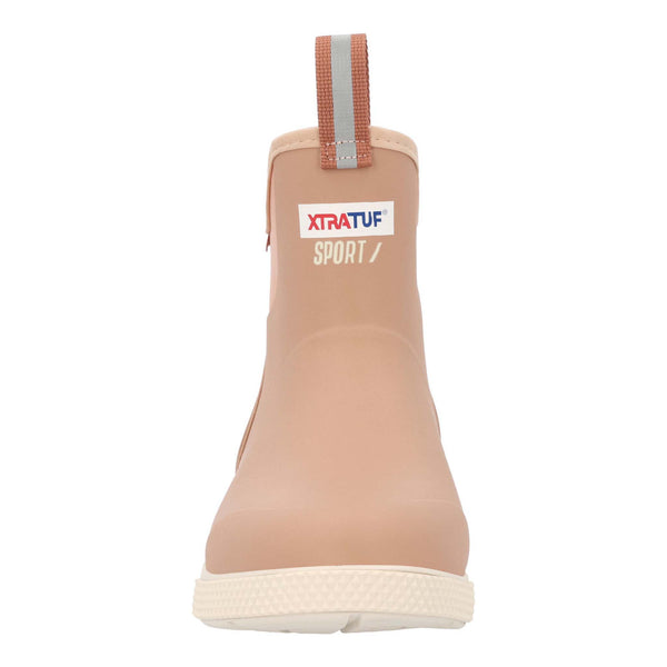 Women's Xtratuf ankle deck boot in cork front view.
