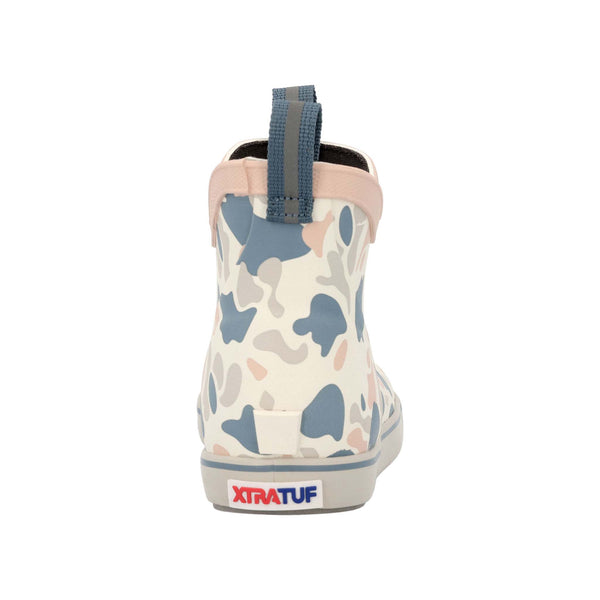 Youth Ankle Deck Boot in Ivory Duck Camo