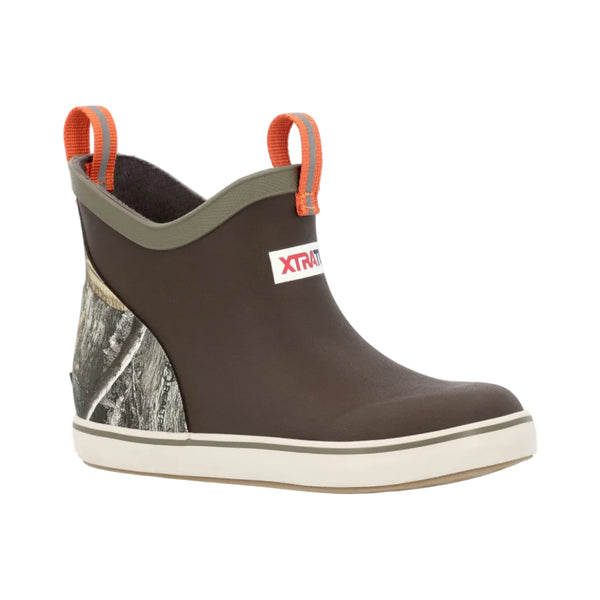 Youth Ankle Deck Boot in Dark Brown and Tree Edge