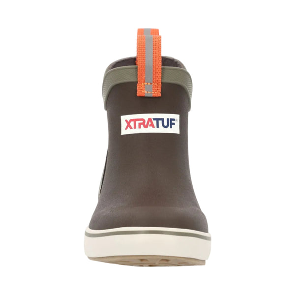 Youth Ankle Deck Boot in Dark Brown and Tree Edge