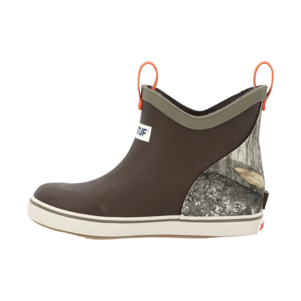 Youth Ankle Deck Boot in Dark Brown and Tree Edge