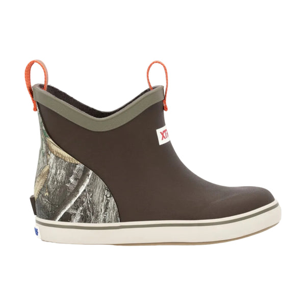 Youth Ankle Deck Boot in Dark Brown and Tree Edge