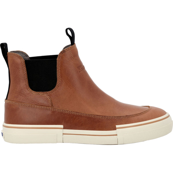Men's Leather Chelsea Ankle Duck Boots in Cashew