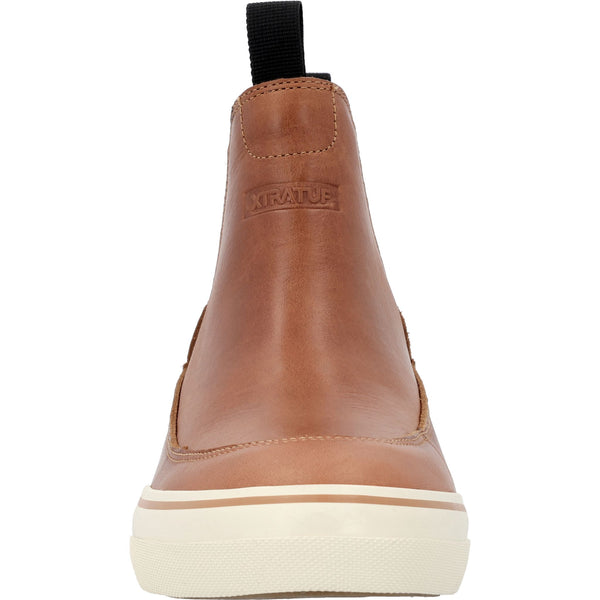 Men's Leather Chelsea Ankle Duck Boots in Cashew