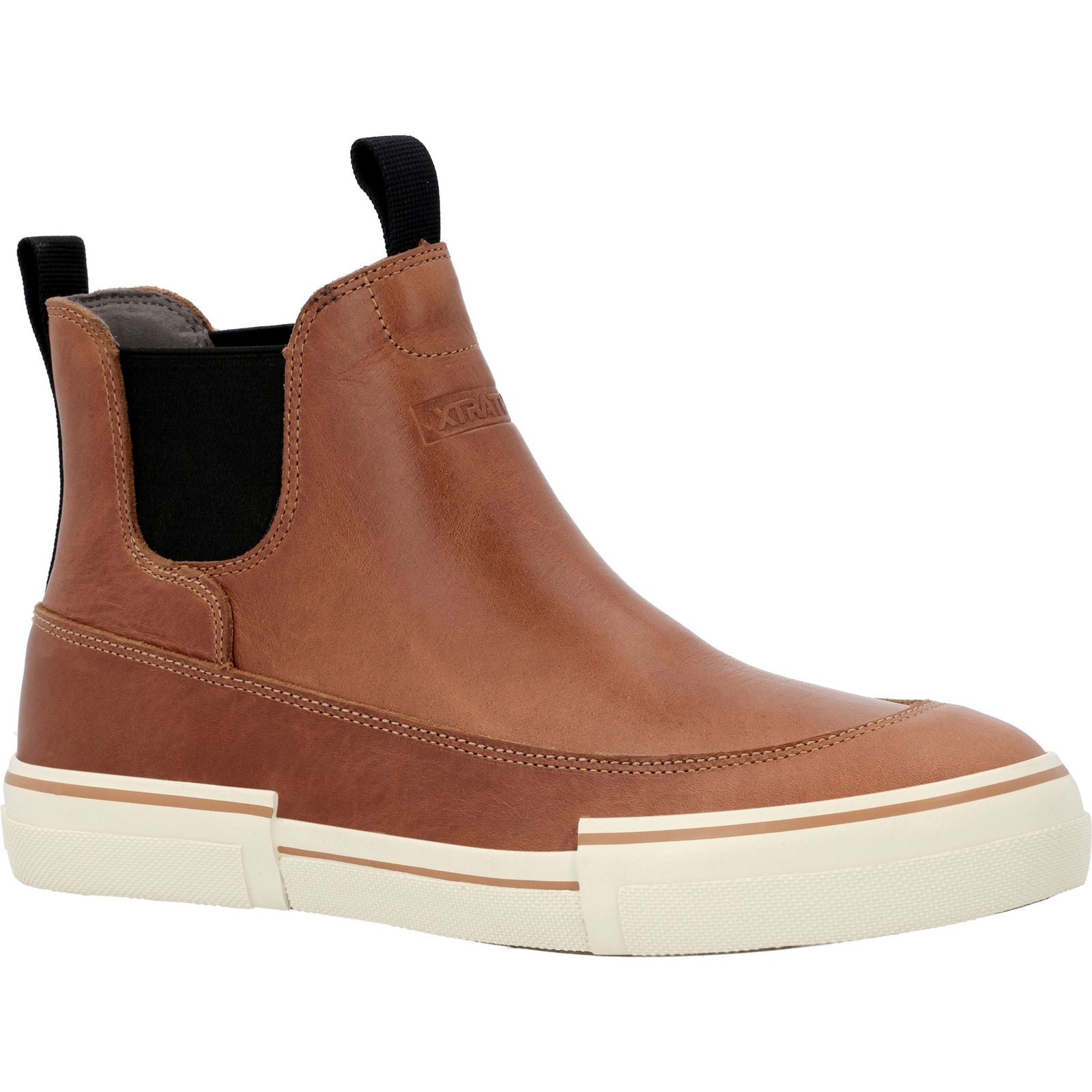 Men's Leather Chelsea Ankle Duck Boots in Cashew