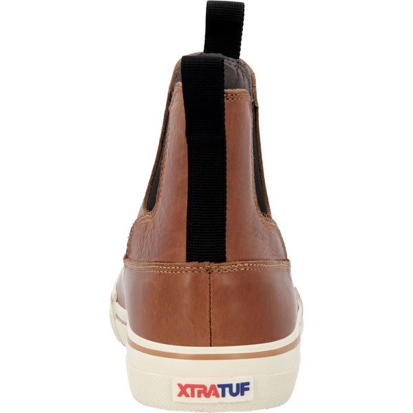 Men's Leather Chelsea Ankle Duck Boots in Cashew