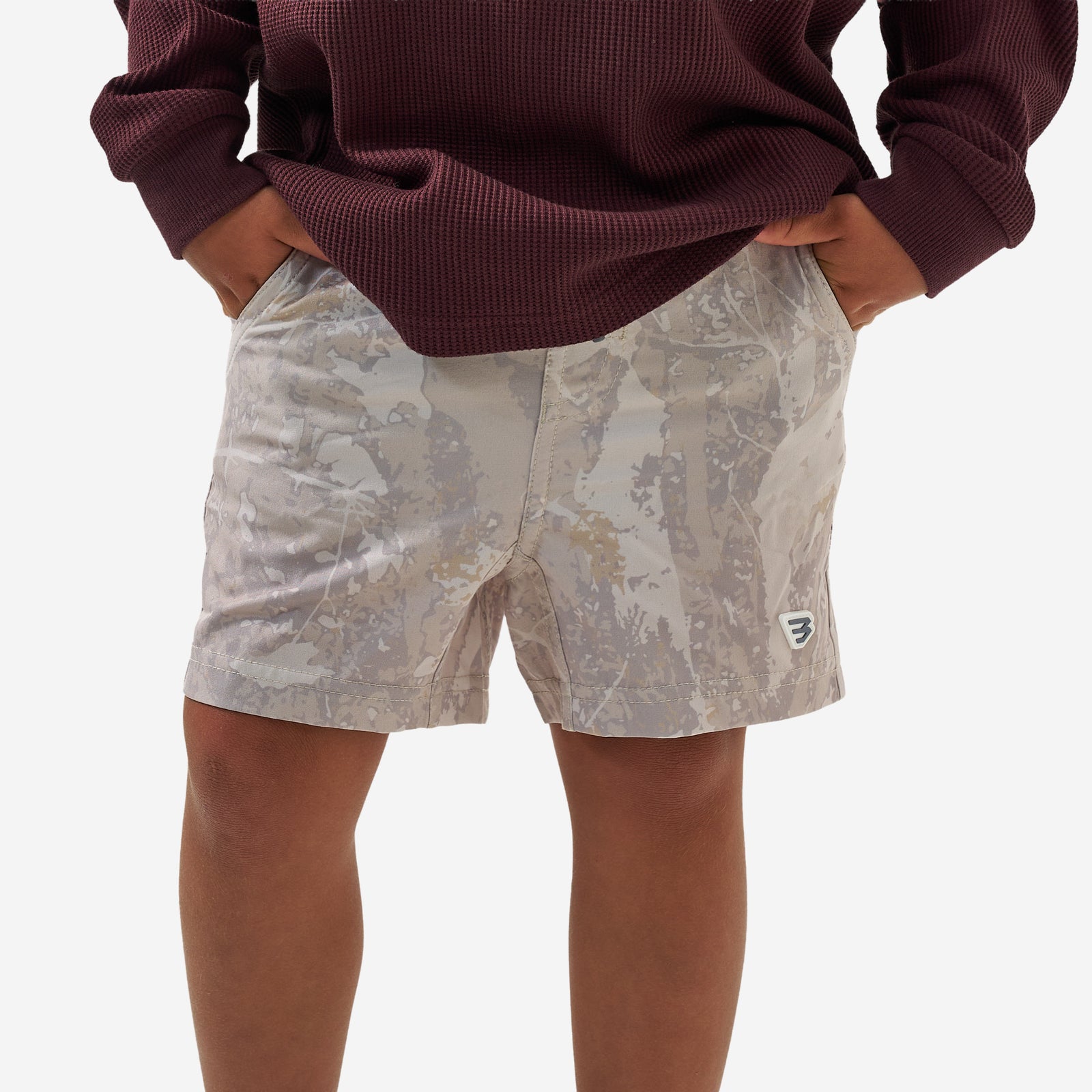 Youth Athletic Shorts in Drifter Camo