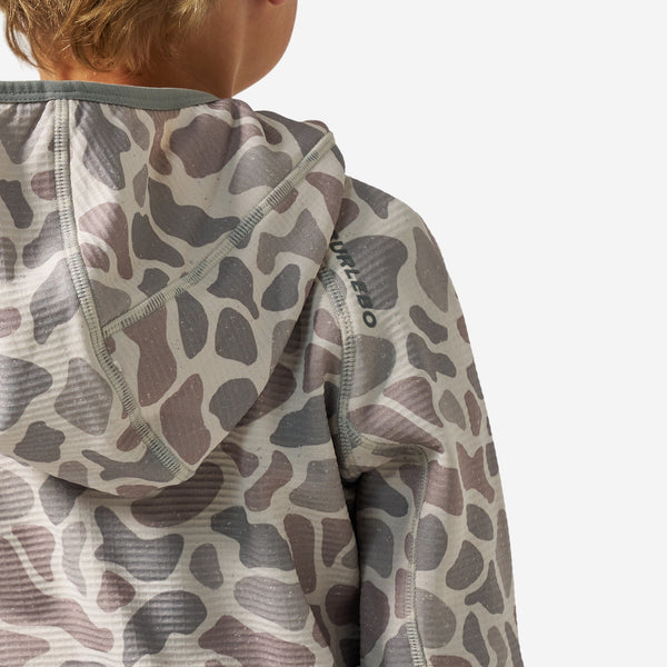 Youth Blaze Tech Half Zip in Classic Deer Camo