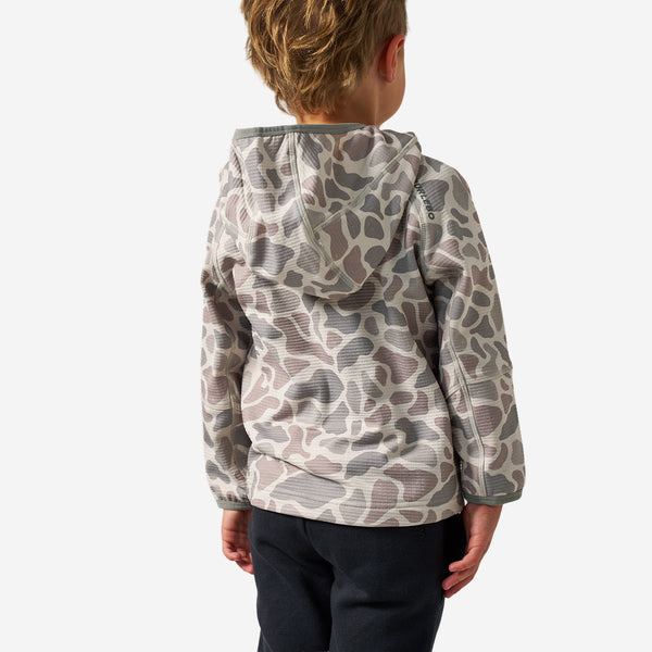 Youth Blaze Tech Half Zip in Classic Deer Camo