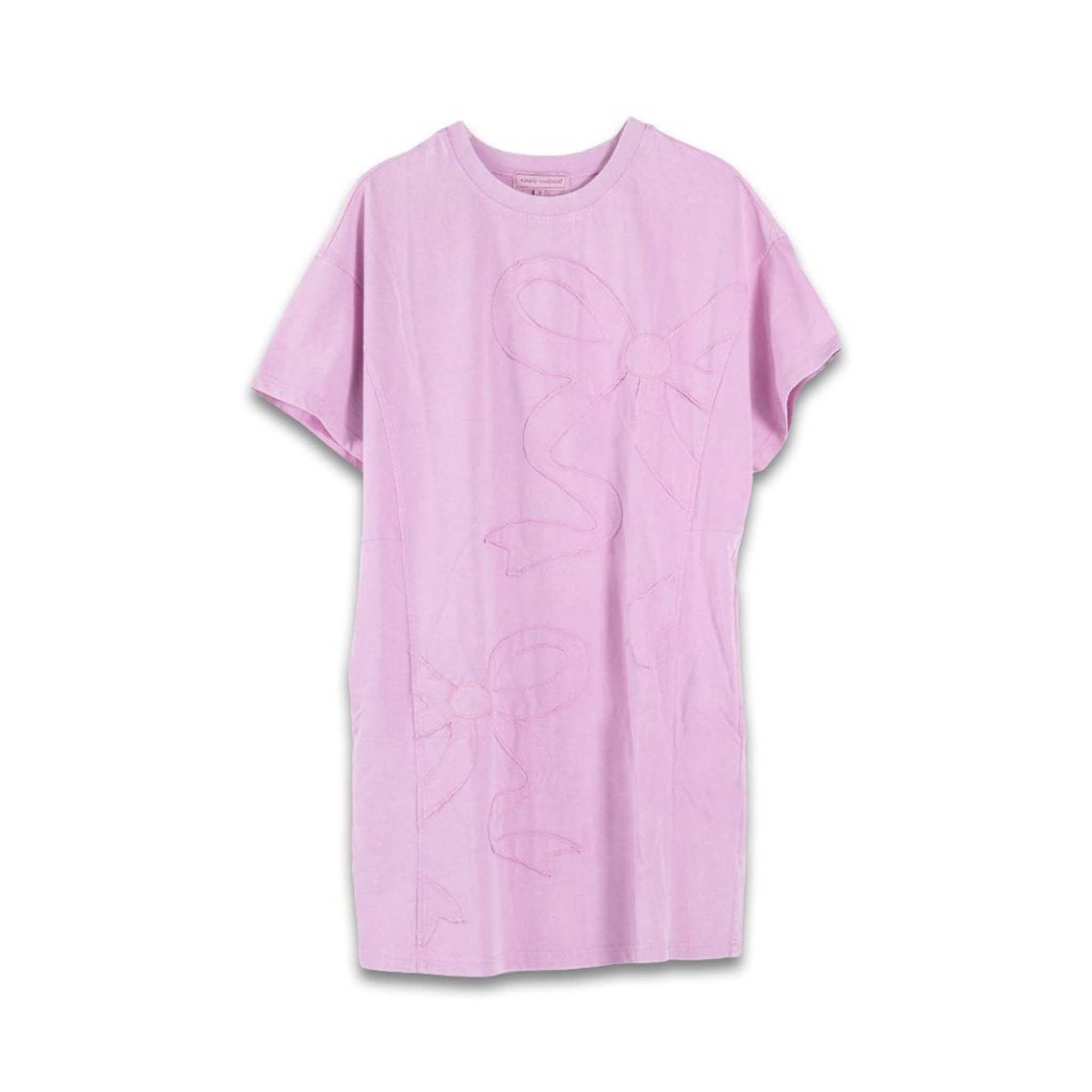 Youth Pink Bow Knit Dress