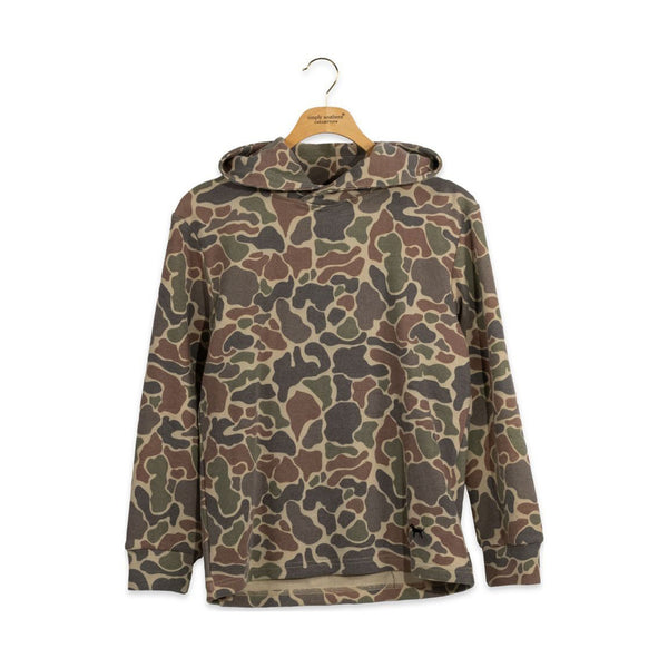 Youth Camo Thermal Hoodie in Dark Camo