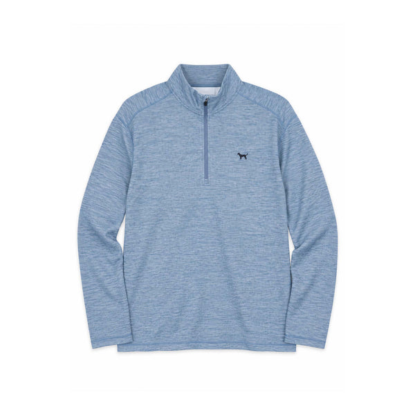 Youth Heather Quarter Zip in Denim