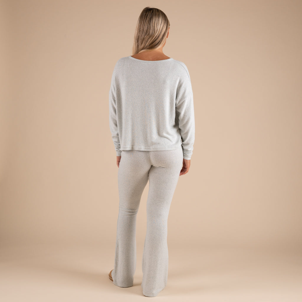 Flare Leg Hacci Lounge Pants in Mint by Kimberly C