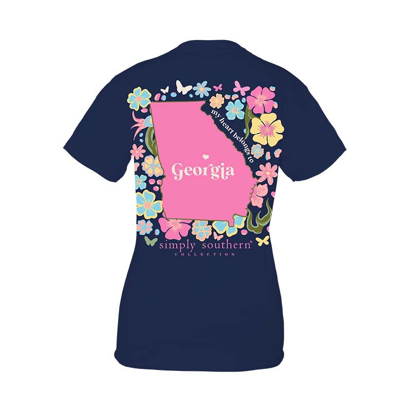 Youth Georgia state floral t shirt