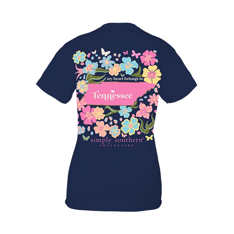 Youth Tennessee State Floral Sleeve T-Shirt