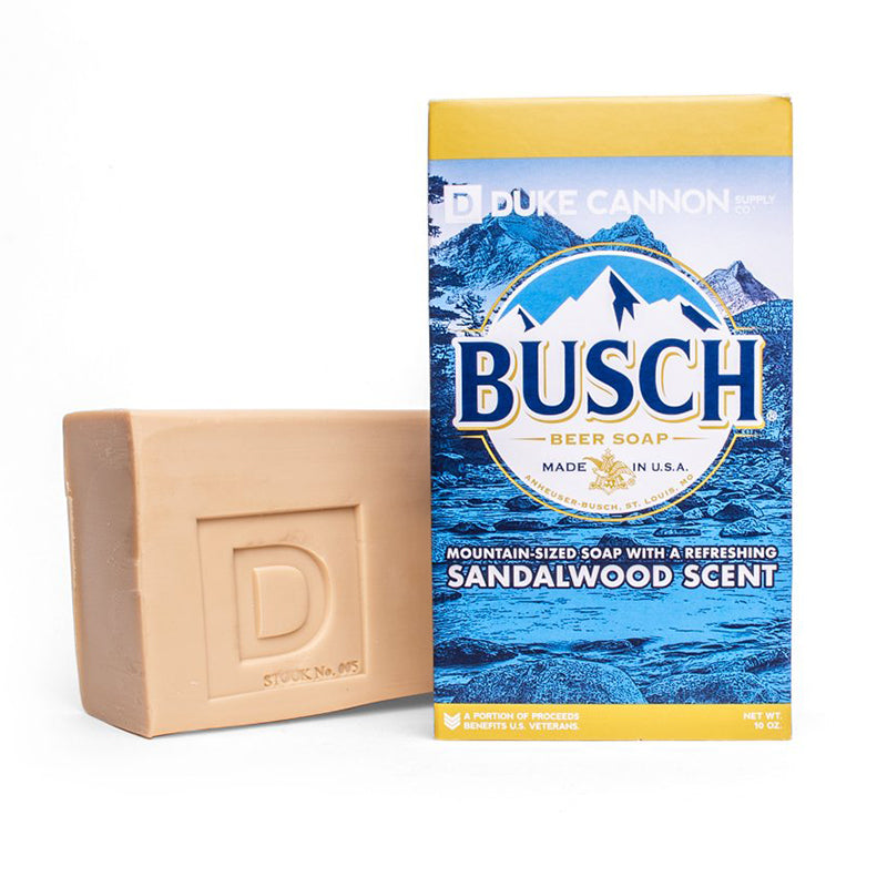 Duke Cannon Soap Bar made with Busch Beer