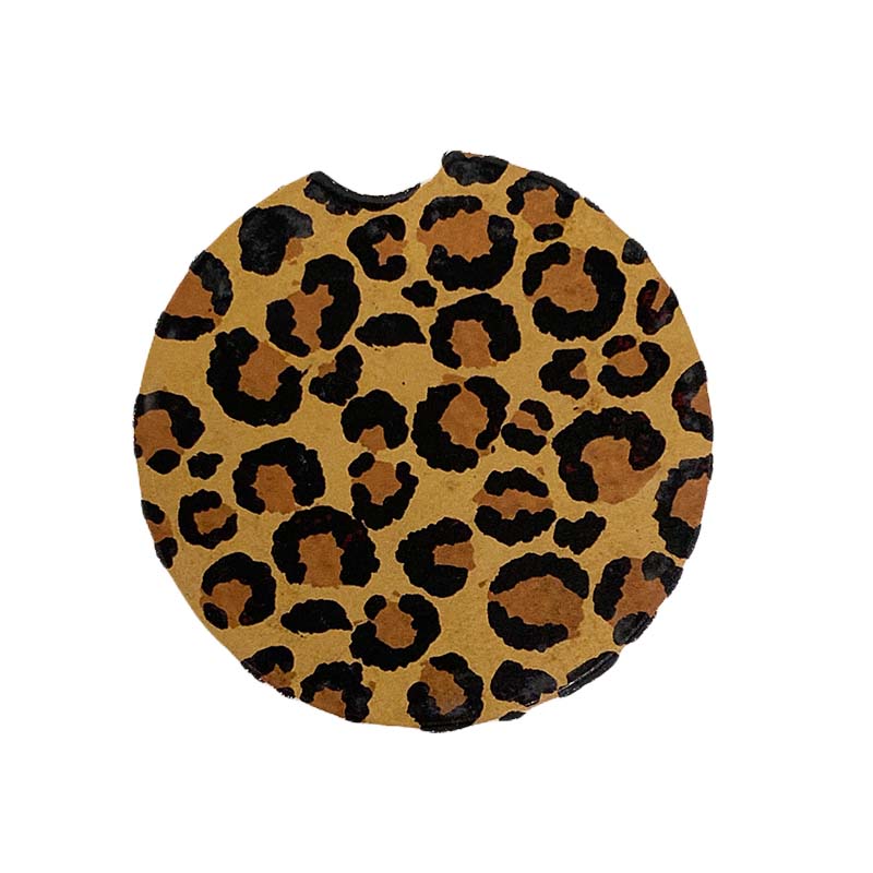 leopard print car coaster