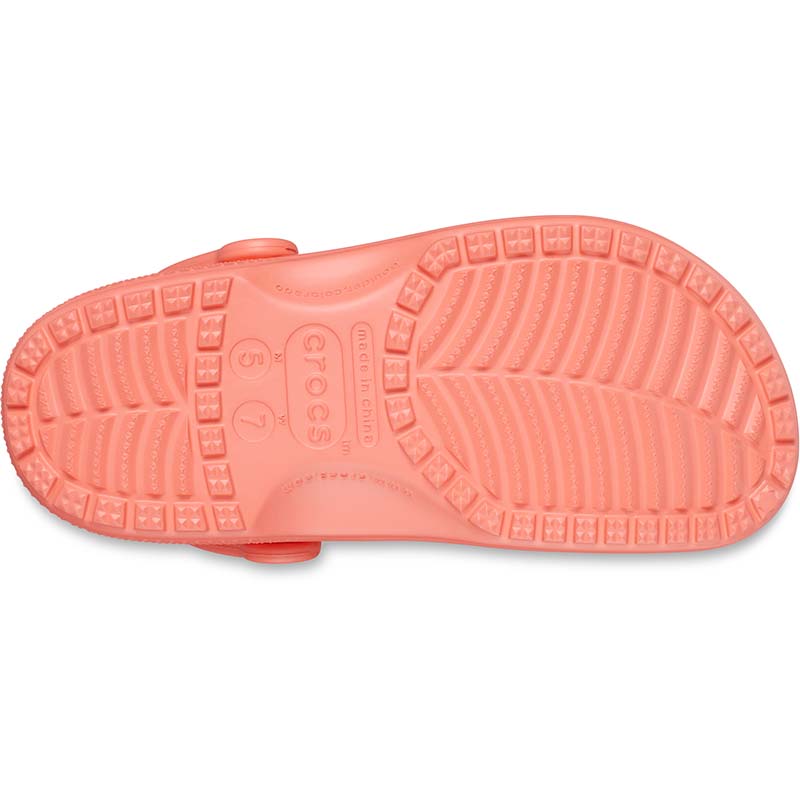 Coral Adult Classic Clog  bottom view