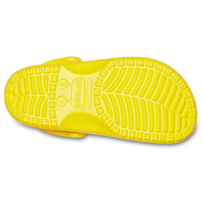 Adult Classic Clog in Yellow bottom view