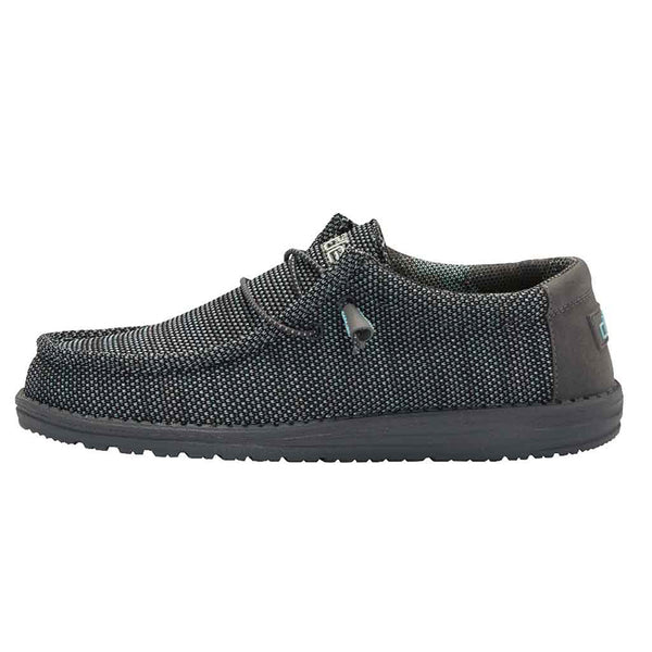Hey Dude Men's Wally Sox in Asphalt Grey/Black