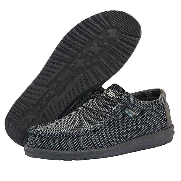 Hey Dude Men's Wally Sox in Asphalt Grey/Black