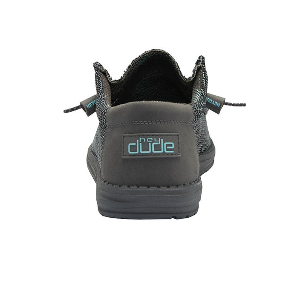 Hey Dude Men's Wally Sox in Asphalt Grey/Black