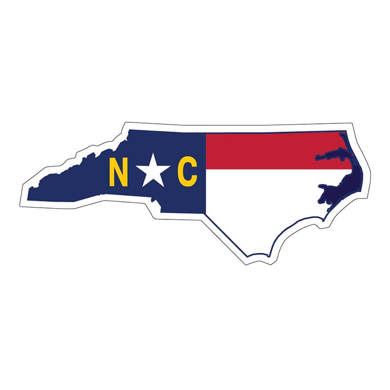 6&quot; NC Flag State Outline Decal