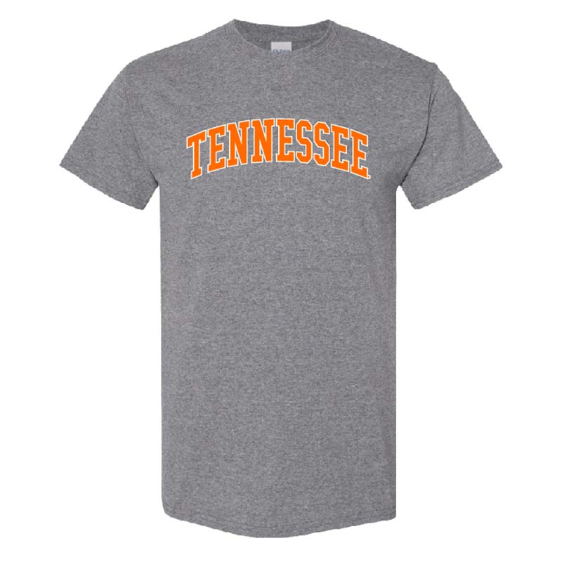 Georgia Southern Eagles T-Shirt - Classic Arch Mascot Design In Denim Heather | Officially Licensed Collegiate Apparel