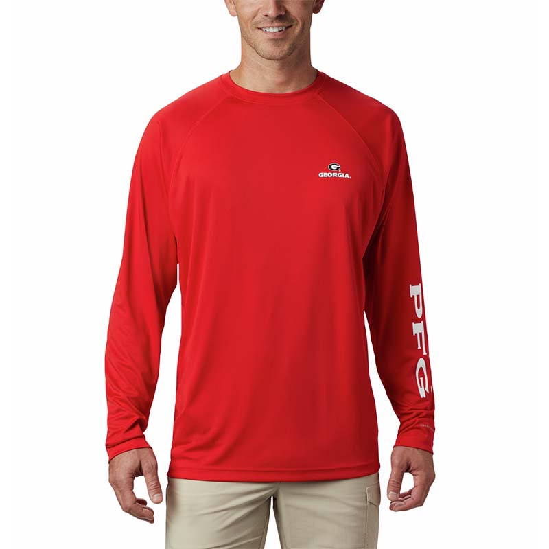 UGA PFG Terminal Tackle™ Long Sleeve Shirt in Red