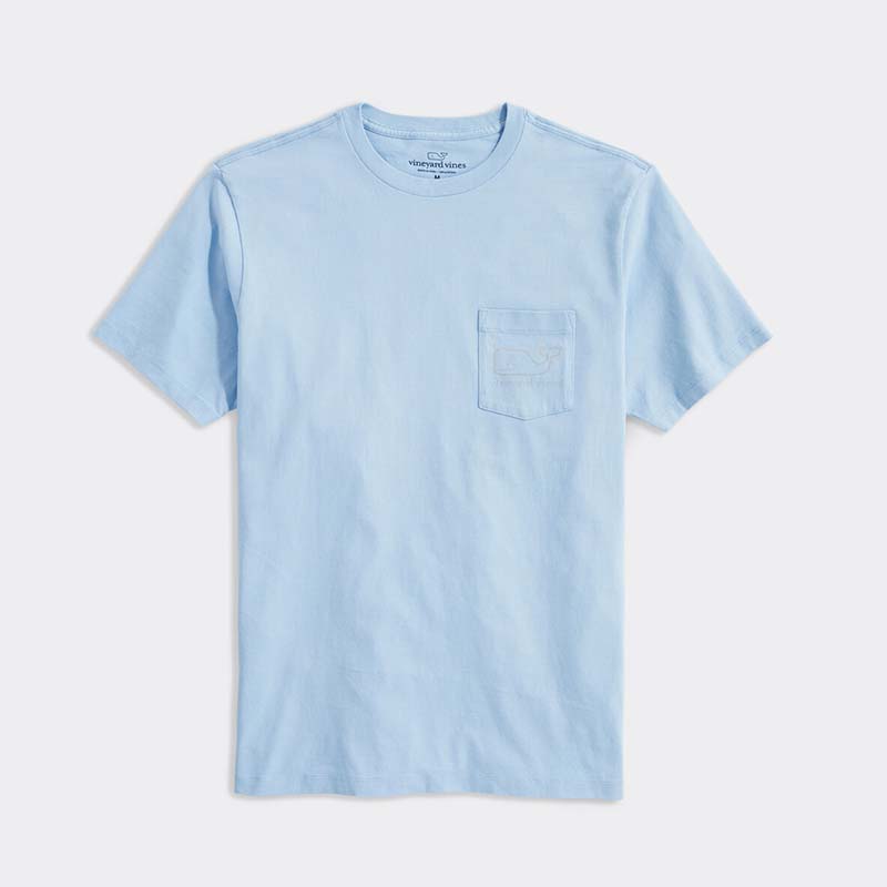 Faded Vintage Whale Short Sleeve T-Shirt in blue front