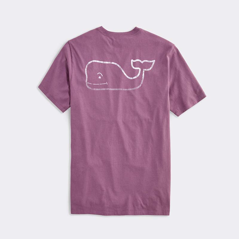 Faded Vintage Whale Short Sleeve T-Shirt in purple back