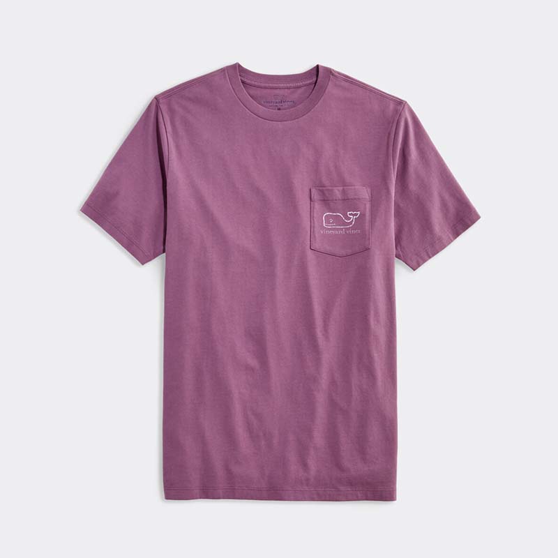 Faded Vintage Whale Short Sleeve T-Shirt in purple front