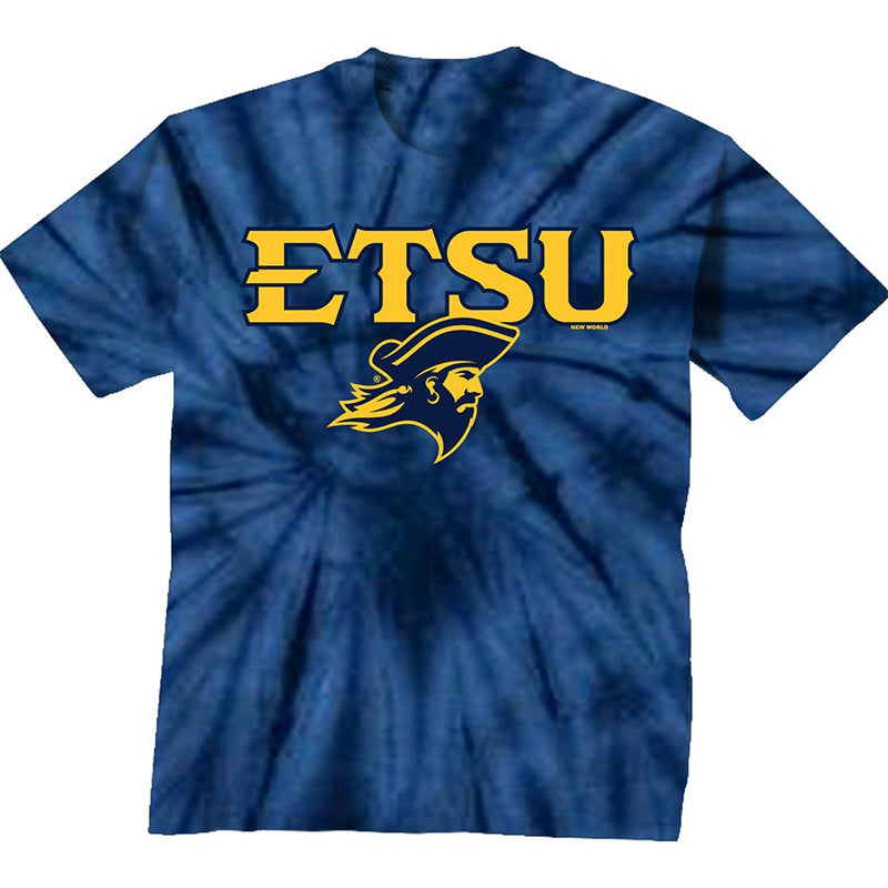 ETSU Blue Tie-Dye Short Sleeve T-shirt